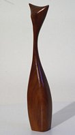 Teak Cat Sculpture
