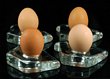 Pukeberg Glass Egg Cup Set