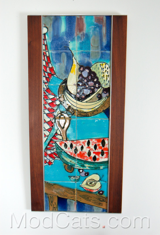 Still life framed ceramic tiles