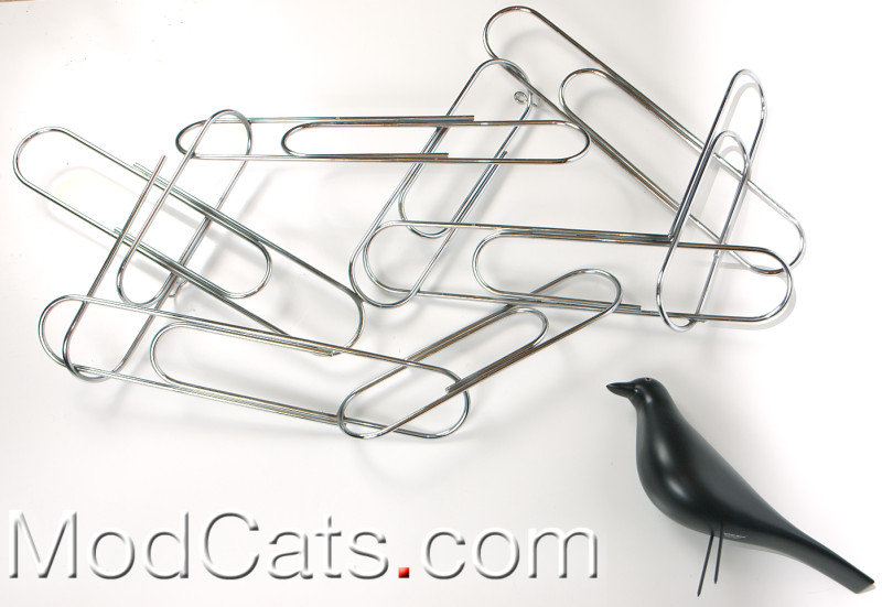 Jere Chrome Paper clips Sculpture