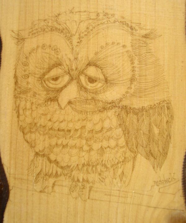 Neodbeck Burn etched Wood Engraving