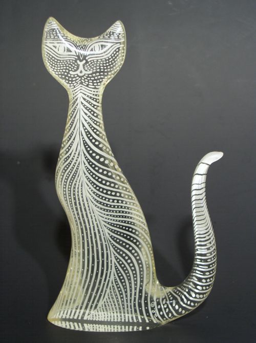 Lucite/Acrylic PAL Cat  - Brazil