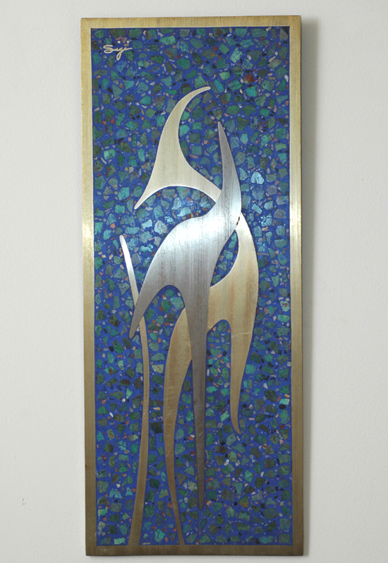 Sigi - Sigfrido Pineda mixed metal Wall Plaque