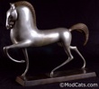 Elegant Bronze Etruscan Horse Sculpture 