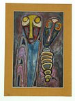 Large Vintage Mixed Media Art