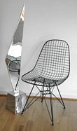 Unique Chromed Steel Sculpture