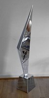 Unique Chromed Steel Sculpture