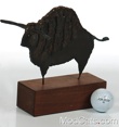 Bison Bull  Table Metal Sculpture