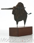 Bison Bull  Table Metal Sculpture
