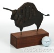 Bison Bull  Table Metal Sculpture