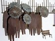 Welded Metal Wall Art - Bus Stop Scene