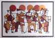 Original Abstract Cubist Band painting on canvas