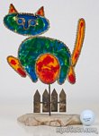 Jere 1963 Metal Art Cat Sculpture