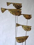 Welded fish floor sculpture