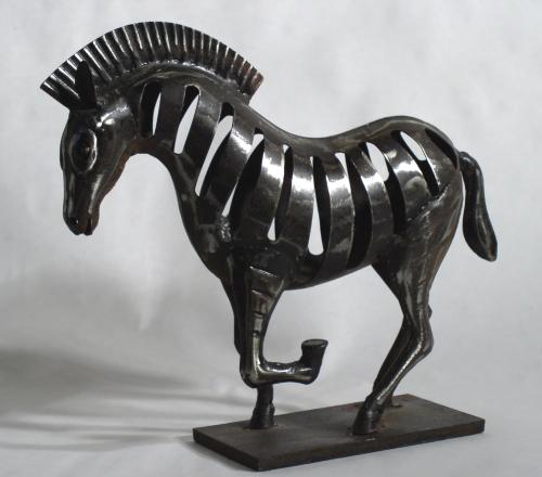 Metal Zebra Sculpture