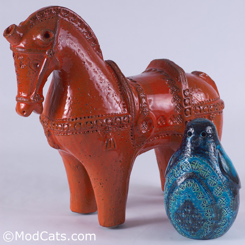 Bitossi Largest Size Orange Horse 
