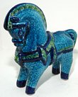Large Ceramic Blue Horse