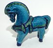 Large Ceramic Blue Horse