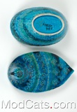 Bitossi Rimini Blu covered bowl Bird