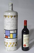 Large Italian Ceramic Bottle