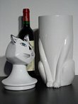 Italian Cat Decanter Jar