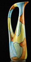 Patch glazed pitcher vase