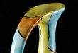 Patch glazed pitcher vase
