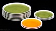 Tackett for Shmid Porcelain Orange and Green Plates