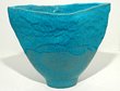 Large Italian Blue Fan Vase
