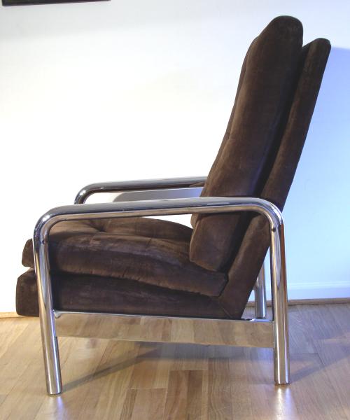 Milo Baughman Chrome Recliner