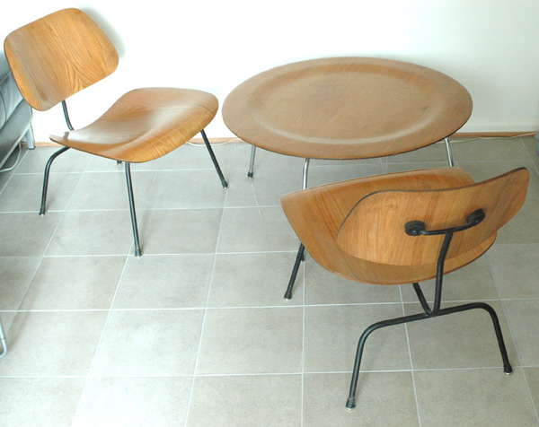 Eames LCM chairs & CTM coffee table set