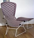 Harry Bertoia High Back Bird Chair & Ottoman