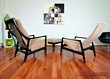 Dux Lounge Chair Pair and Ottoman