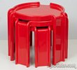 Giotto Stoppino for Kartell red table set