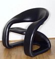 Sculptural Leather Chair