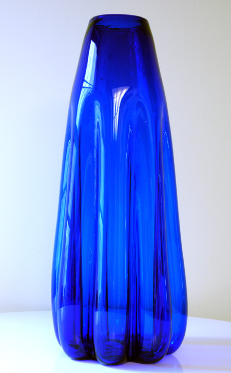 Blenko #7924 Saphire Floor Vase