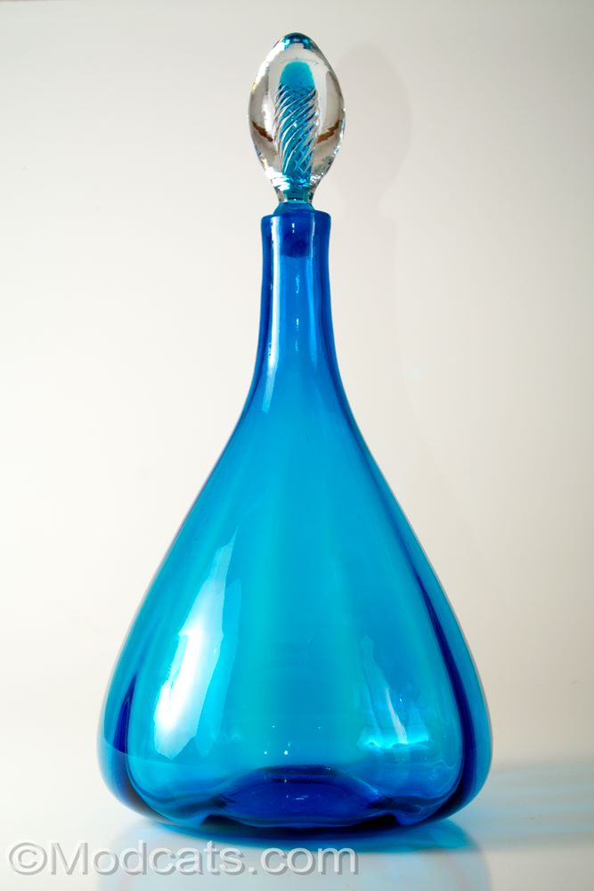 Blenko #6953 Decanter Blue