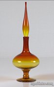 Blenko #6422 Tangerine Footed Decanter