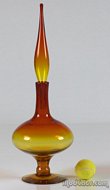 Blenko #6422 Tangerine Footed Decanter