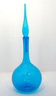 Blenko #627L Blue Decanter