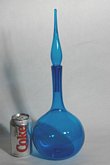 Blenko #627L Blue Decanter