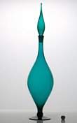 Blenko #6528L decanter - Peacock