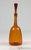 Blenko #6826L Decanter - Crackle Honey