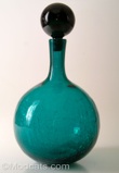 Blenko #654 Decanter in Peacock crackle