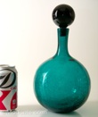 Blenko #654 Decanter in Peacock crackle