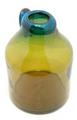 Blenko #7740s Blue Top Mountain Glass Pitcher