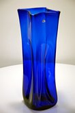 Blenko Saphire blue floor vase