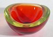 Large Murano Vaseline Geode Bowl