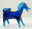 Small Blue Glass Horse