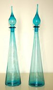 Pair of Large Italian Genie Decanters
